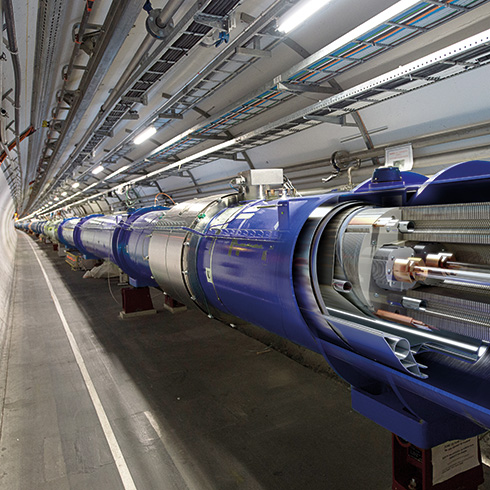 Beschleunigerring: Die Tunnelröhre des LHC hat einen Umfang von rund 27 Kilometern.  Bild: 2014 CERN 